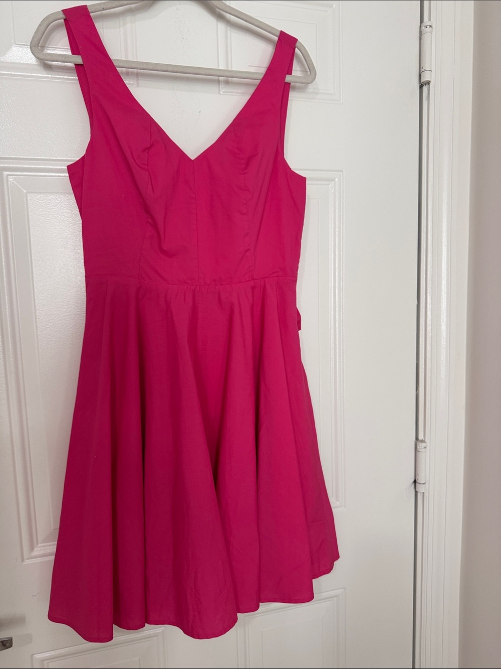 Vineyard Vines Hot Pink V-Neck Fit-and-Flare Dress
